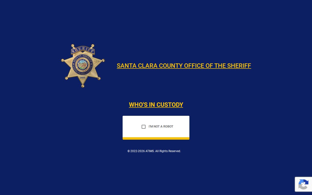 Morgan Hill records route to the Santa Clara County inmate search